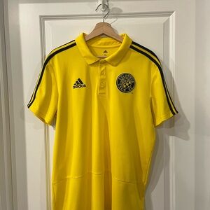 Adidas Bright Yellow Columbus Crew Polo